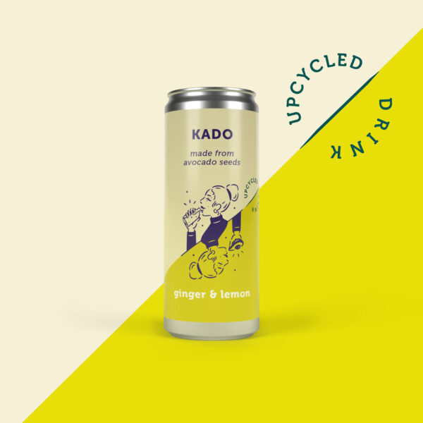 KADO GINGER LEMON the drink made from upcycled avocado seeds